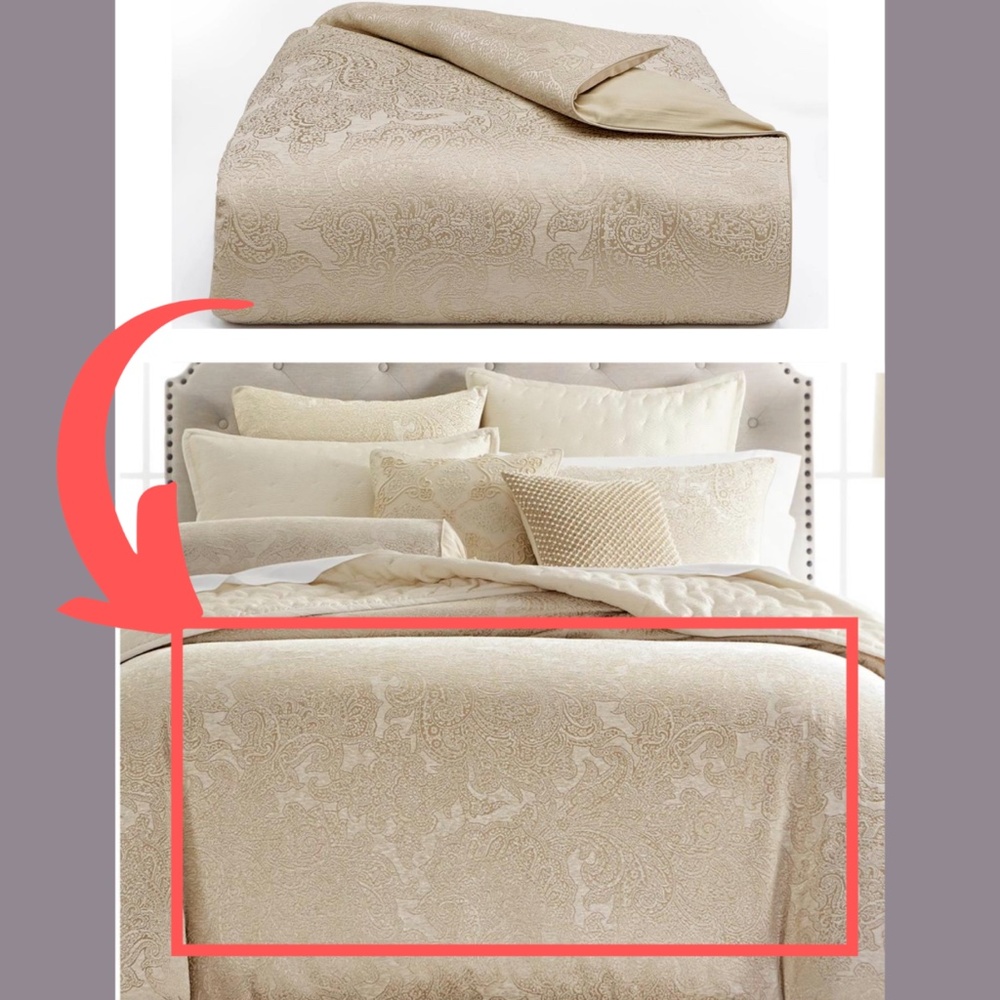 NEW Hotel Collection [ Full/ Queen ] Engraved Paisley Duvet Cover‎ Only - Picture 10 of 12